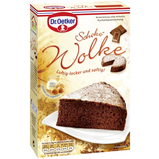 Dr. Oetker Backmischung Schoko-Wolke 455G 3 Dr. Oetker Backmischung Schoko-Wolke 455G